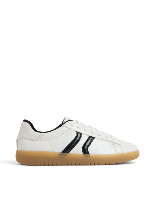 CHICSNEAKER2 - נעלי סניקרס רטרו דוגמת נחש לנשים